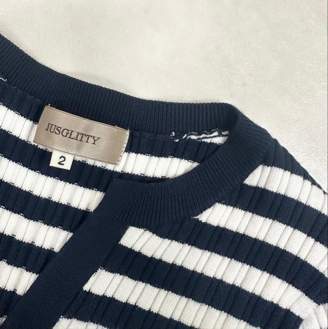 【めるぴちゃ様】ジャスグリッティ 一度着用 ドッキングワンピース ネイビー