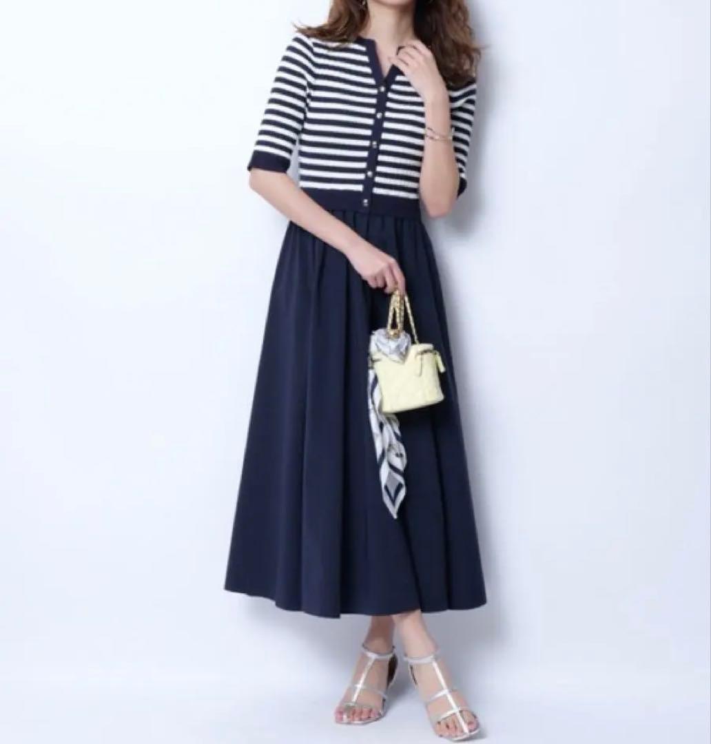 【めるぴちゃ様】ジャスグリッティ 一度着用 ドッキングワンピース ネイビー