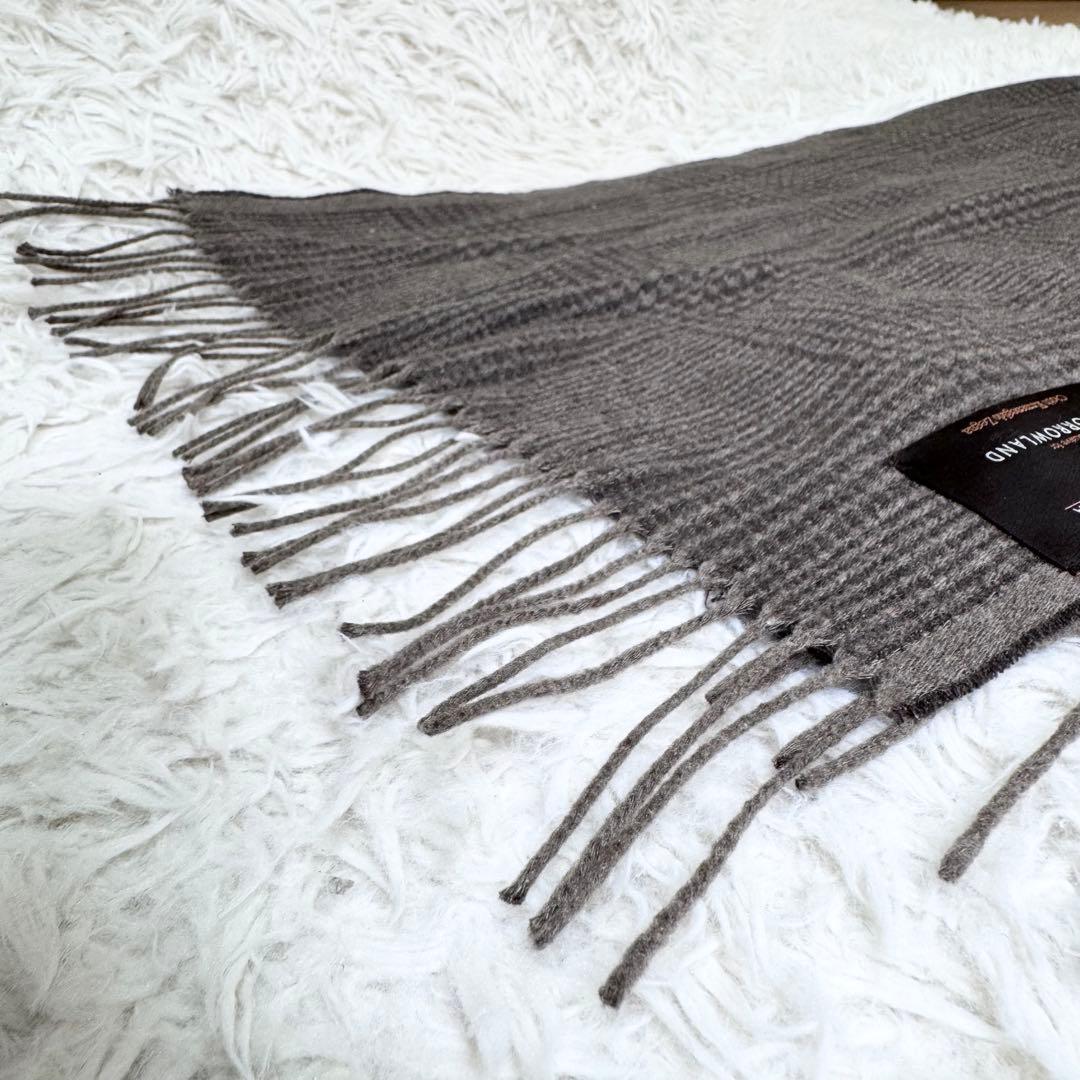 【極上級】トゥモローランド × ゼニア シルク100% マフラー 千鳥格子柄