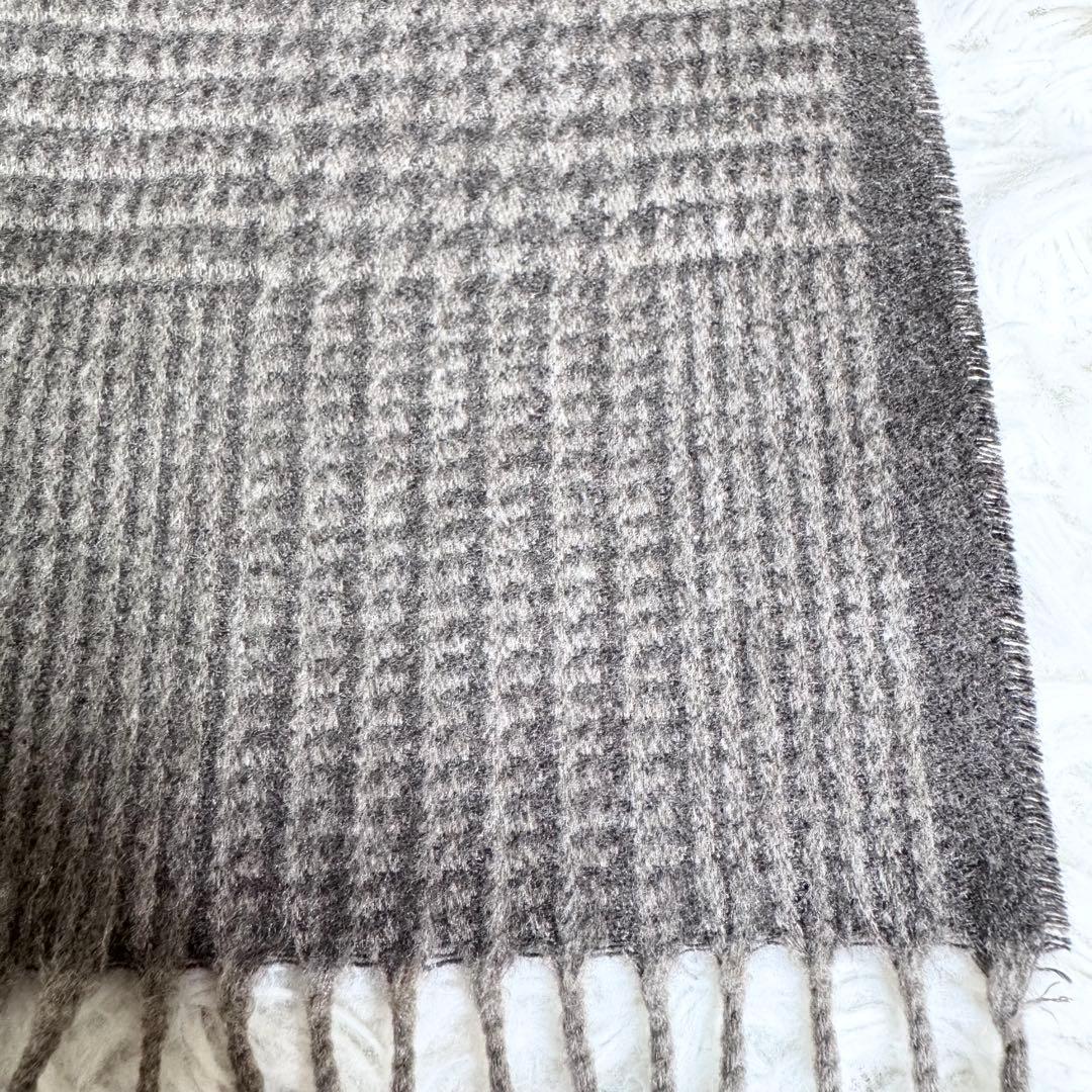 【極上級】トゥモローランド × ゼニア シルク100% マフラー 千鳥格子柄