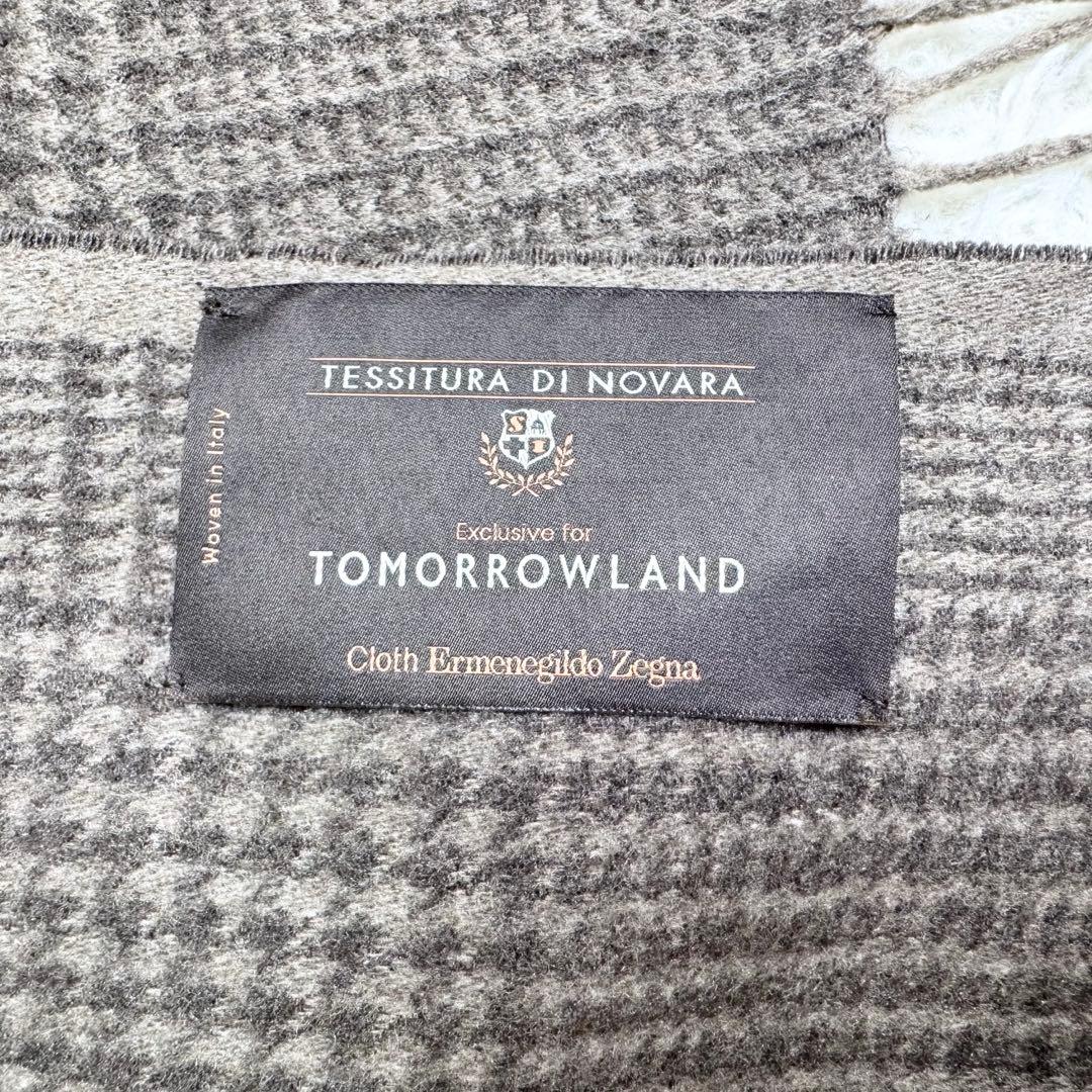 【極上級】トゥモローランド × ゼニア シルク100% マフラー 千鳥格子柄