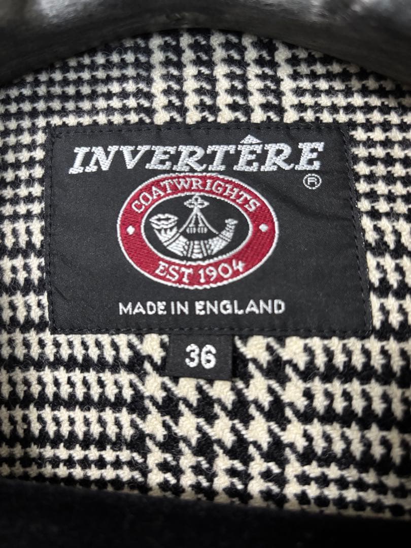 BEAMS F 別注　INVERTERE グレンチェック ダッフルコート 36