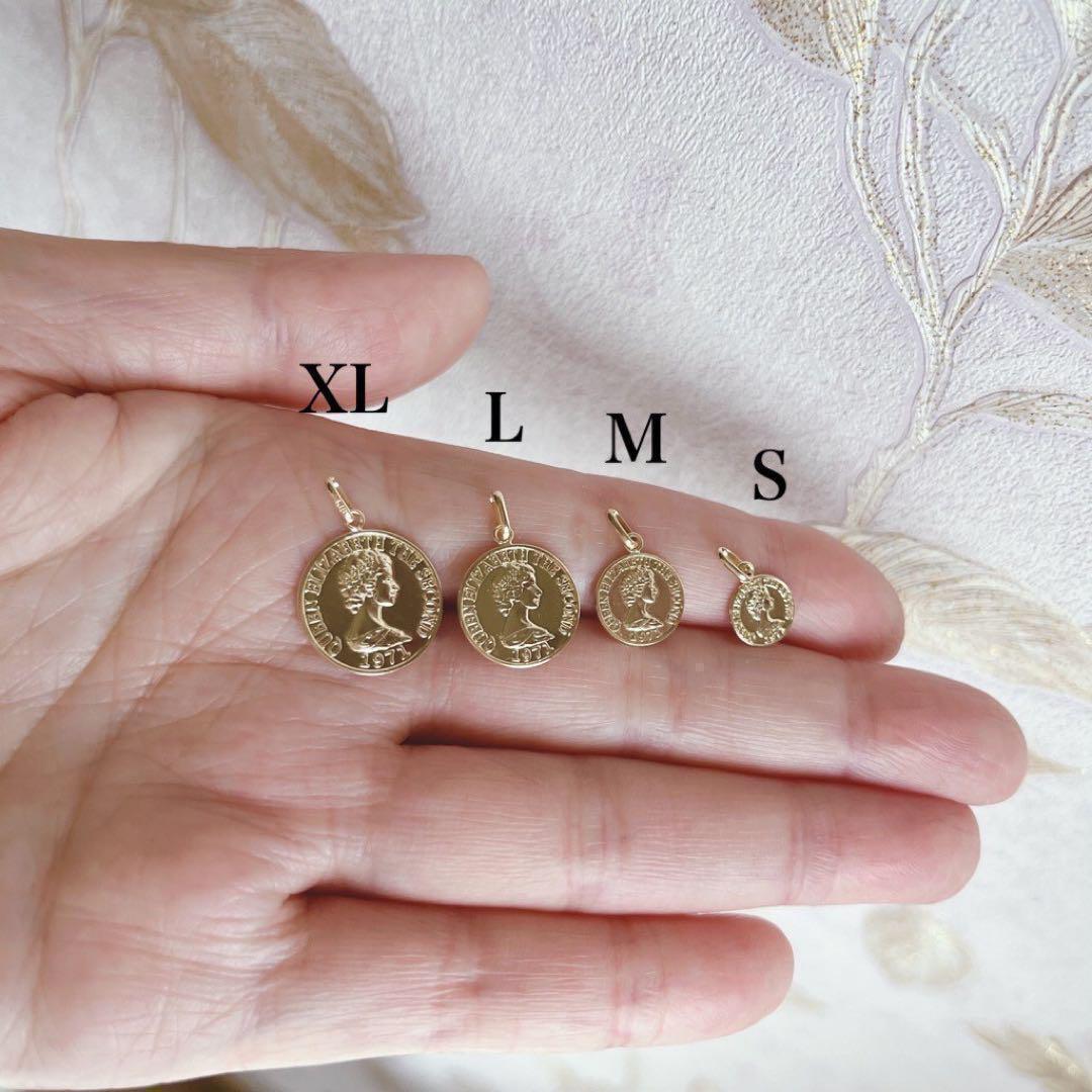 18K  ネックレストップ エリザベス 刻印 18金 XL 超特大