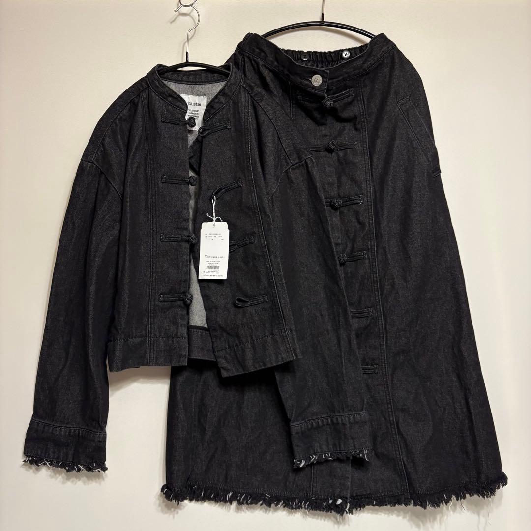 jouetie チャイナ風 ブラックデニムセットアップ セパレート Mサイズ