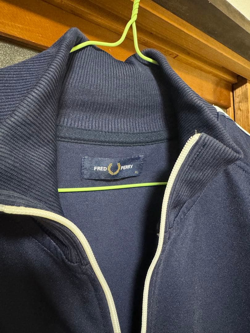 フレッドペリー テープトラックジャケット CARBON BLUE XL