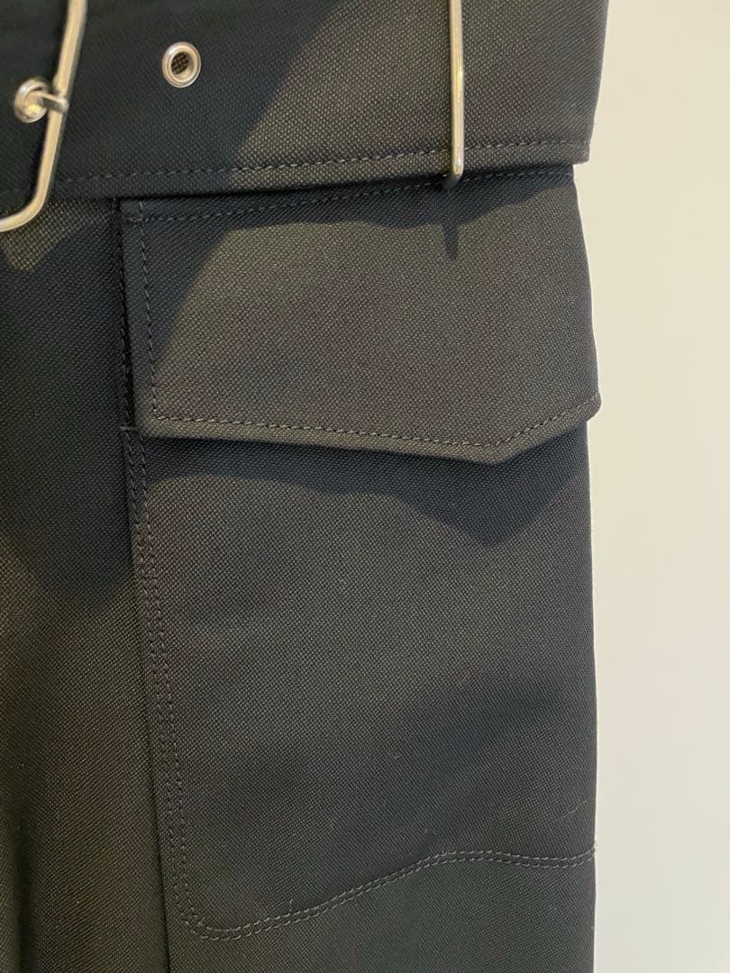 Acne Studios タックキュロットパンツ　ブラック　ベルト付き　32