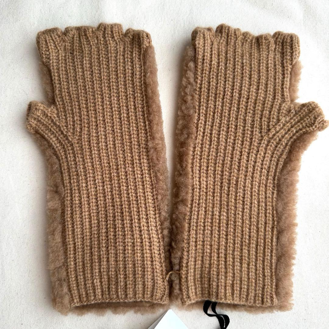 Max MaraManny マニー テディグローブ アームカバー ブラウン 茶