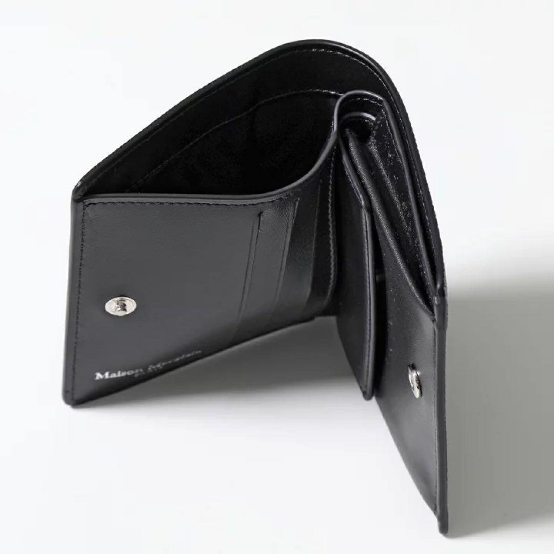 メゾンマルジェラ 二つ折り財布 ブラック SA3UI0007 P4745 新品