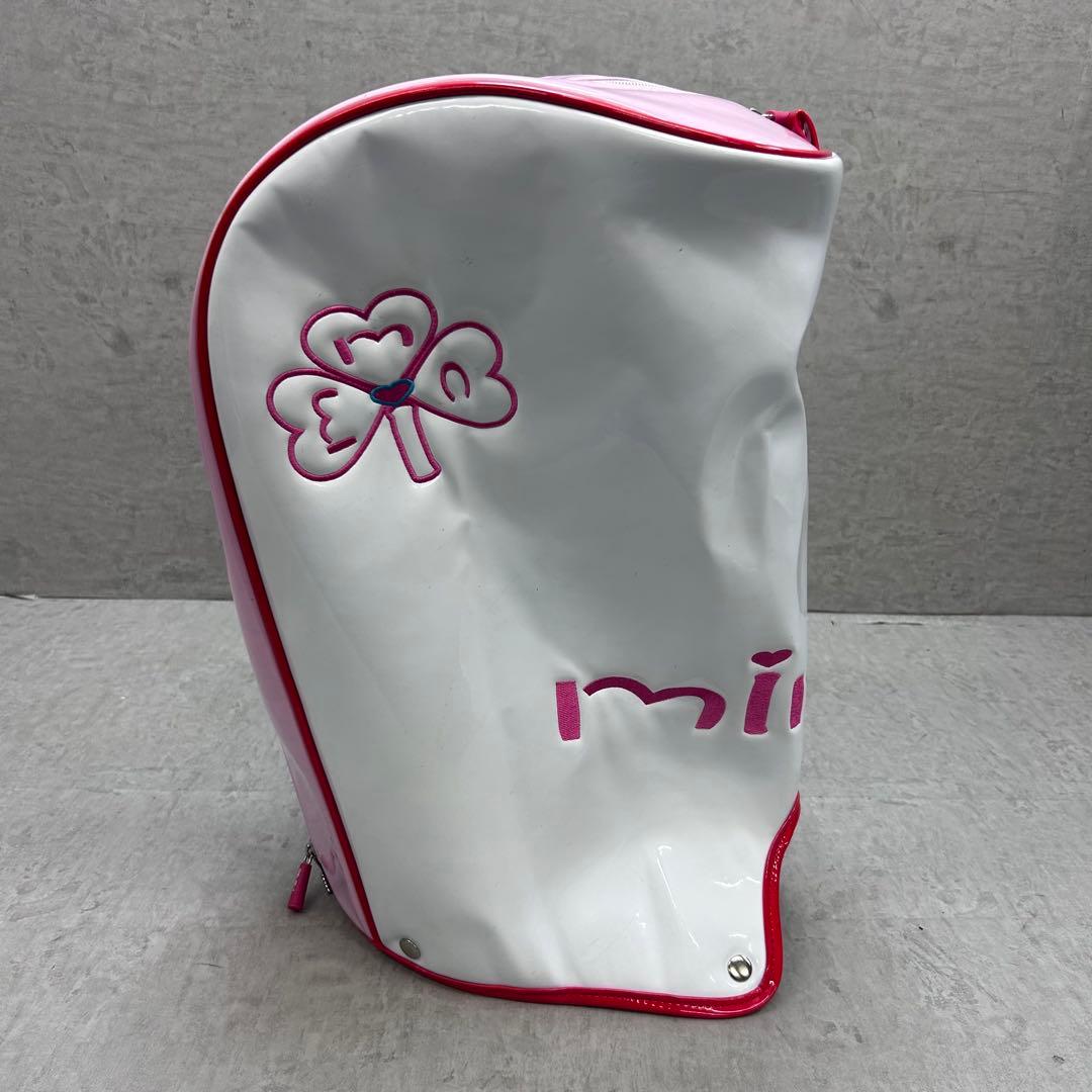 キャスター付き　mimic レディースゴルフ　キャディバッグ　ピンク　ホワイト