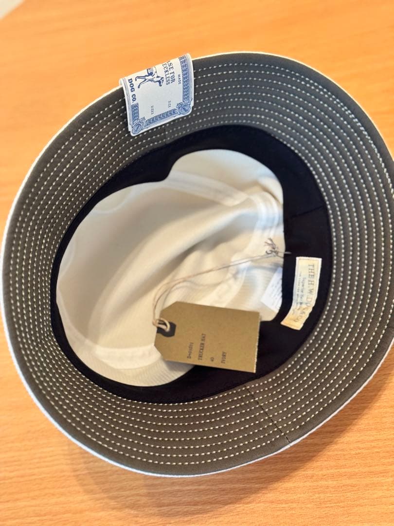 H.W.DOG コーデュロイ バケットハット ホワイト