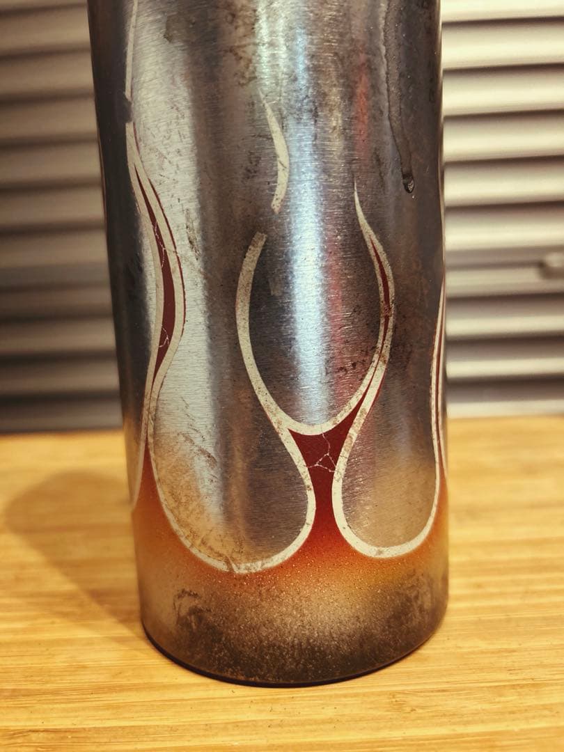 携行缶　1ℓ 新品　エイジング加工品　ヴィンテージ　メッキ調　フレイムス