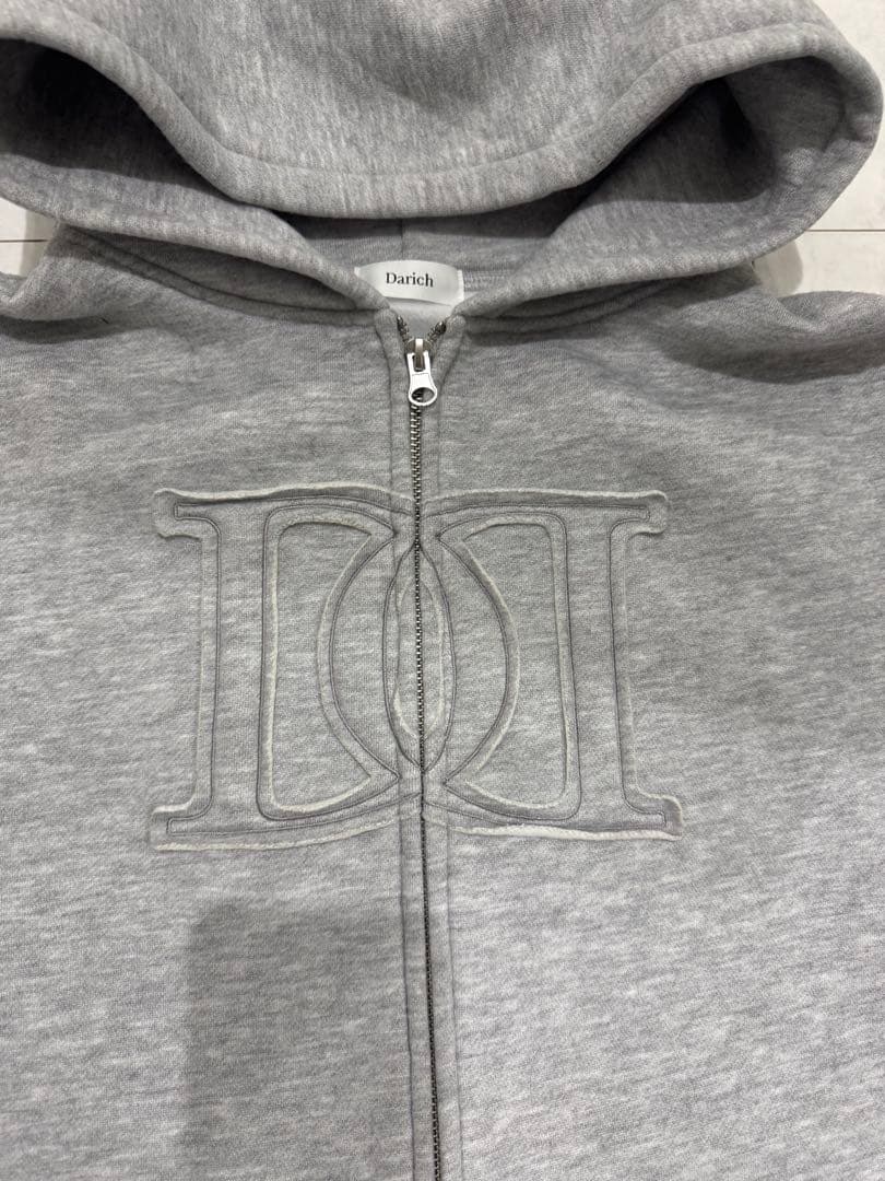 【美品】❤️Ｄaｒiｃｈ❤️アップリケＤＤロゴパーカー（ＧＲＹ）グレー