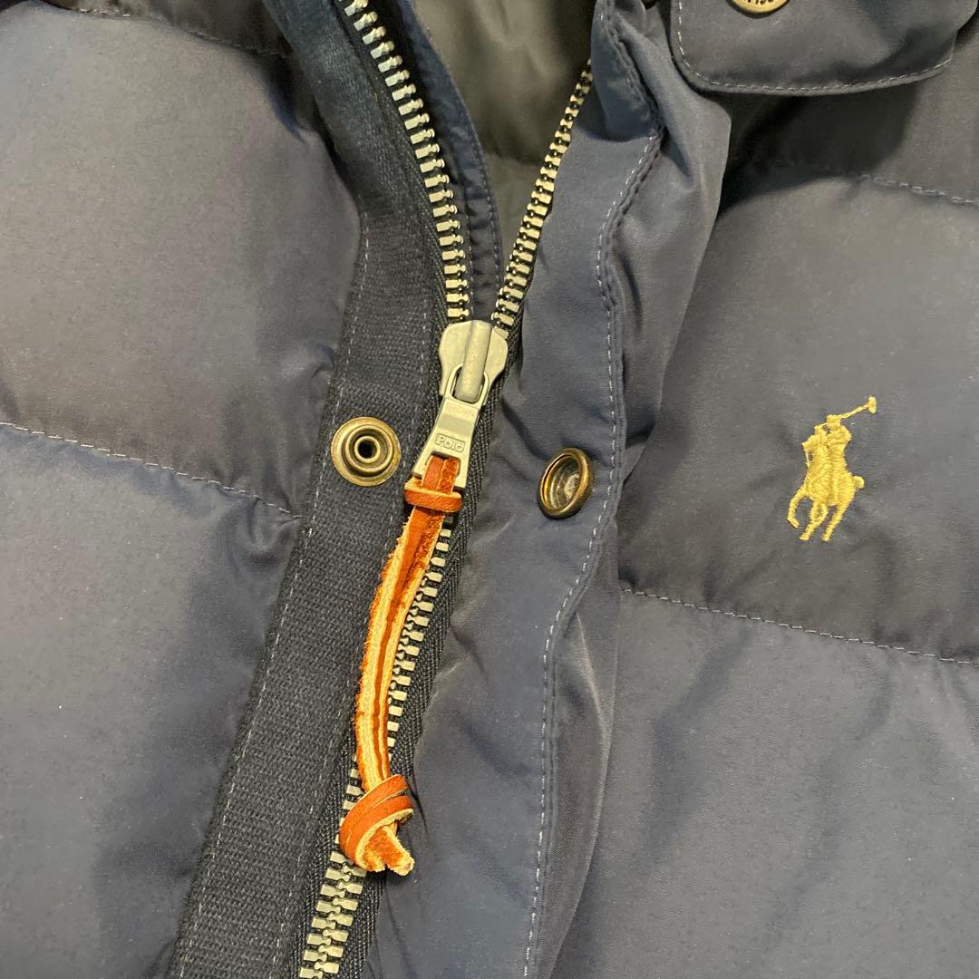 【新品】 ポロラルフローレン ダウンベスト　S ネイビー　フード付き