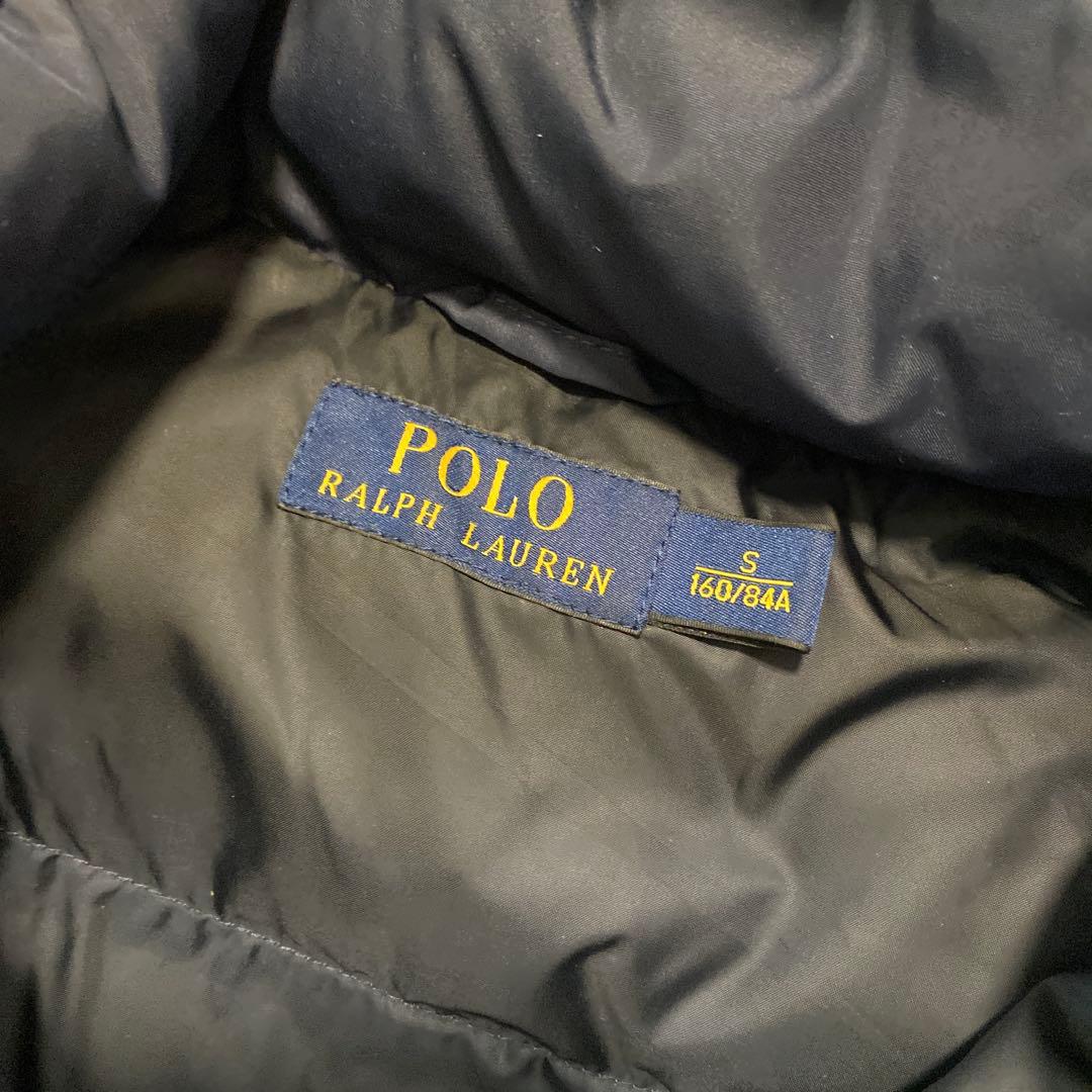 【新品】 ポロラルフローレン ダウンベスト　S ネイビー　フード付き