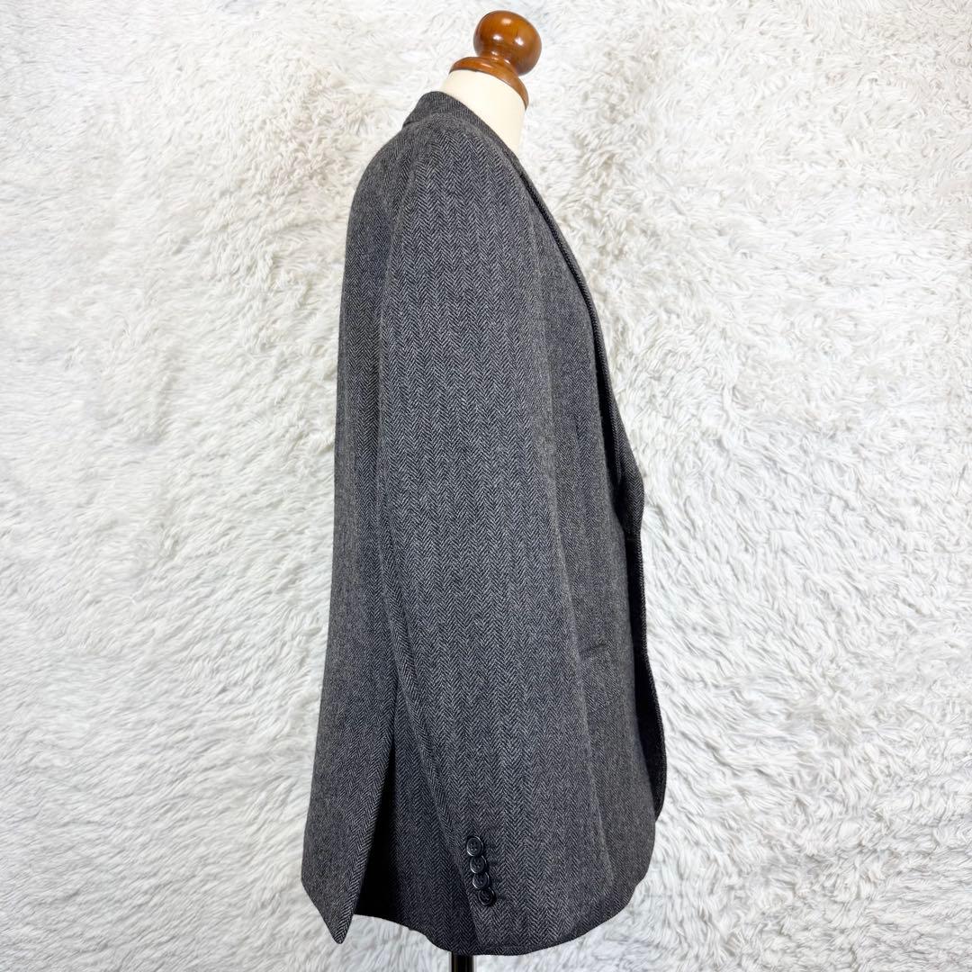 【美品】ローレンラルフローレン テーラードジャケット ヘリンボーン グレー 42
