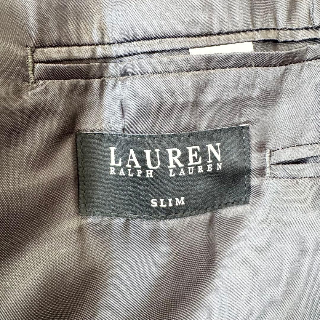 【美品】ローレンラルフローレン テーラードジャケット ヘリンボーン グレー 42