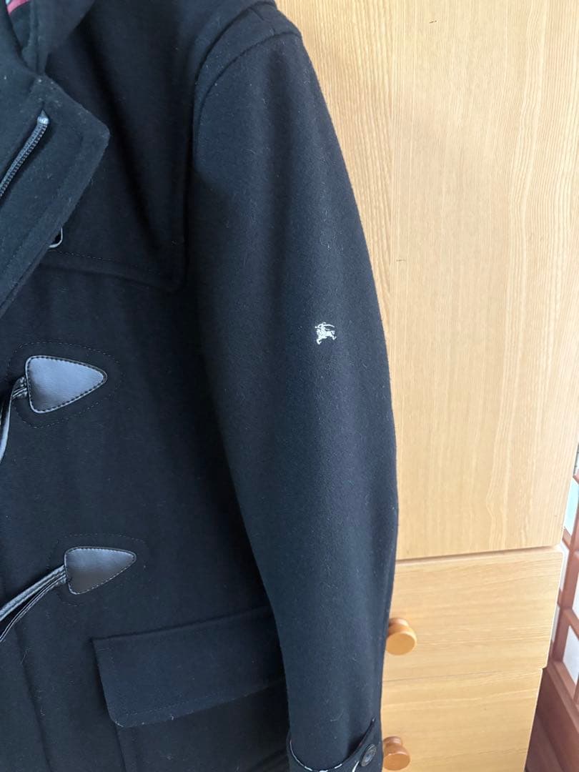 バーバリーブラックレーベル　ダッフルコート 黒　サイズL