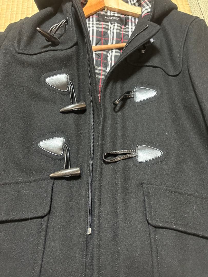 バーバリーブラックレーベル　ダッフルコート 黒　サイズL