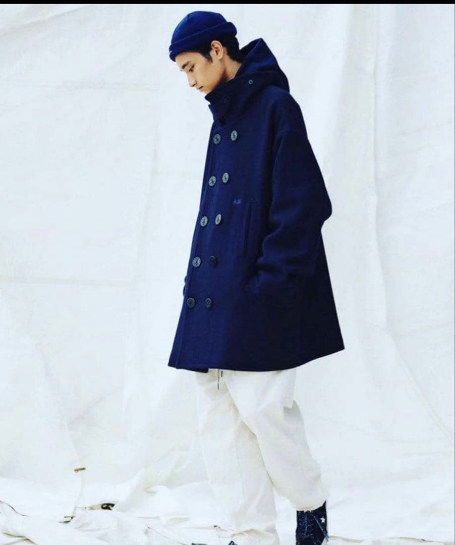 ほぼ未使用NAUTICA A.H PEA COAT ネイビー　サイズL