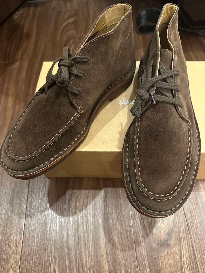 Drake's ブラウン スエード チャッカブーツ 7.5 未使用品