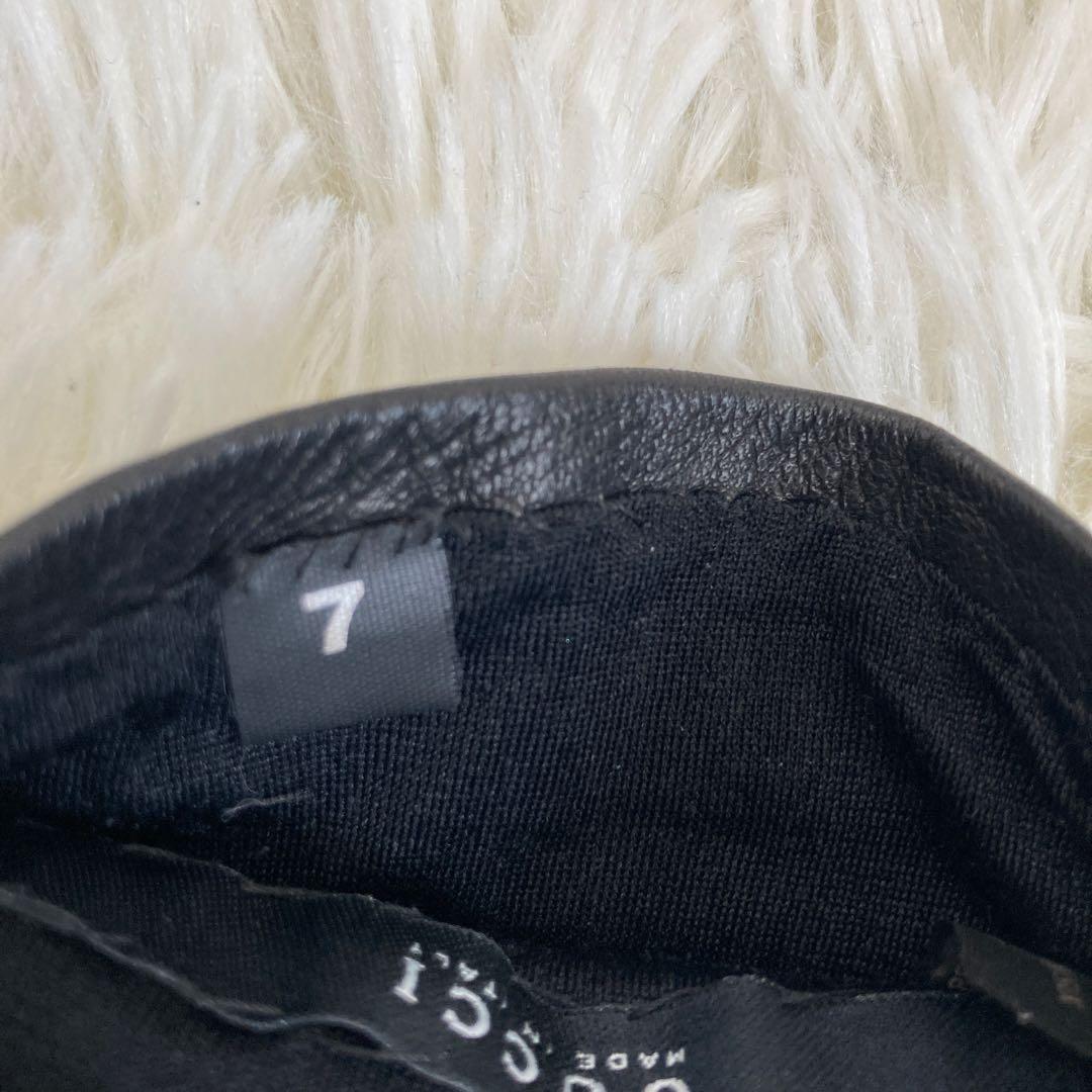 GUCCI グッチ ホースビット グローブ 手袋 レザー レディース ブラック