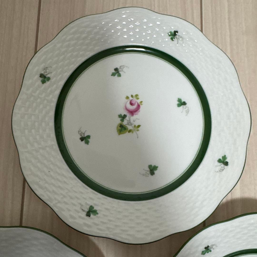 Herend ヘレンド ウィーンの薔薇 プレート 3枚セット