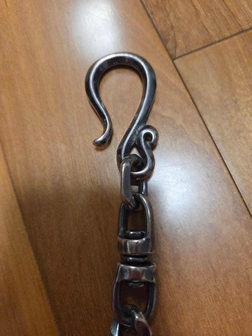 ブラスシルバー燻しウォレットチェーン、チャレンジャー、東京インディアンズ、ラッツ