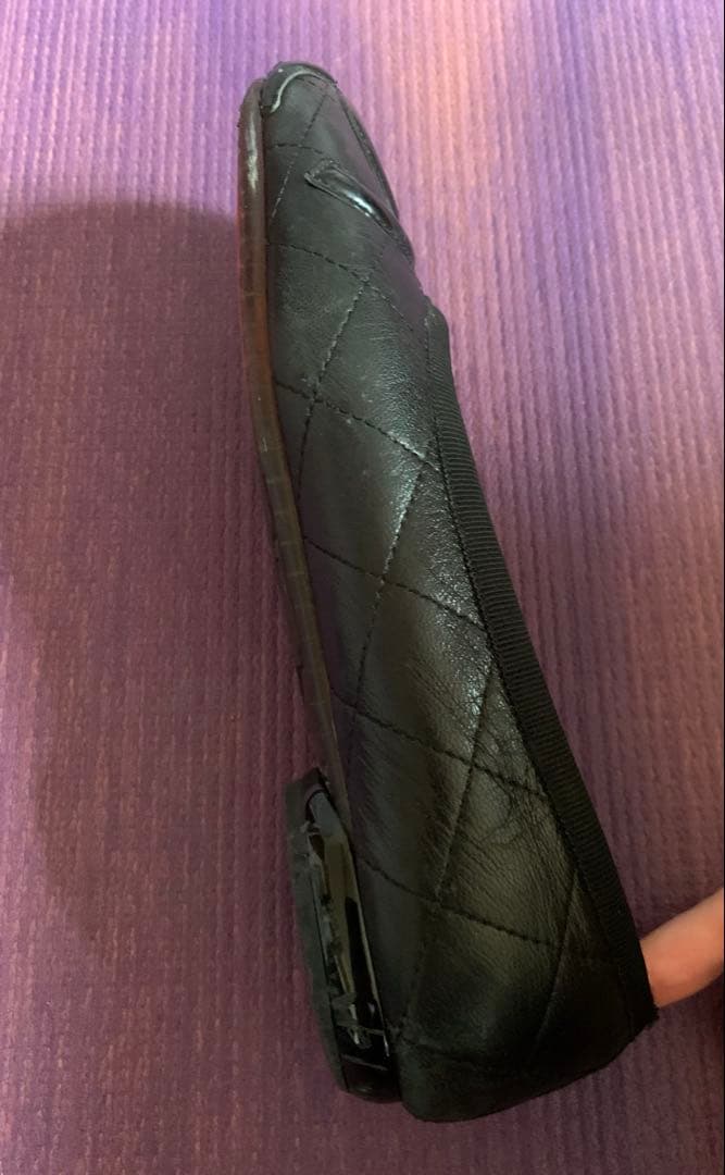 売り切りCHANEL ブラック バレエシューズ　カンボン　ブラック×ブラック