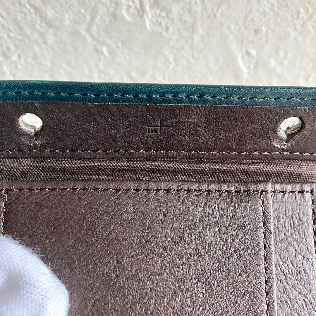 美品 エムピウ m＋ ミッレフォッリエ ブスケット オセアノ 折り財布 メンズ