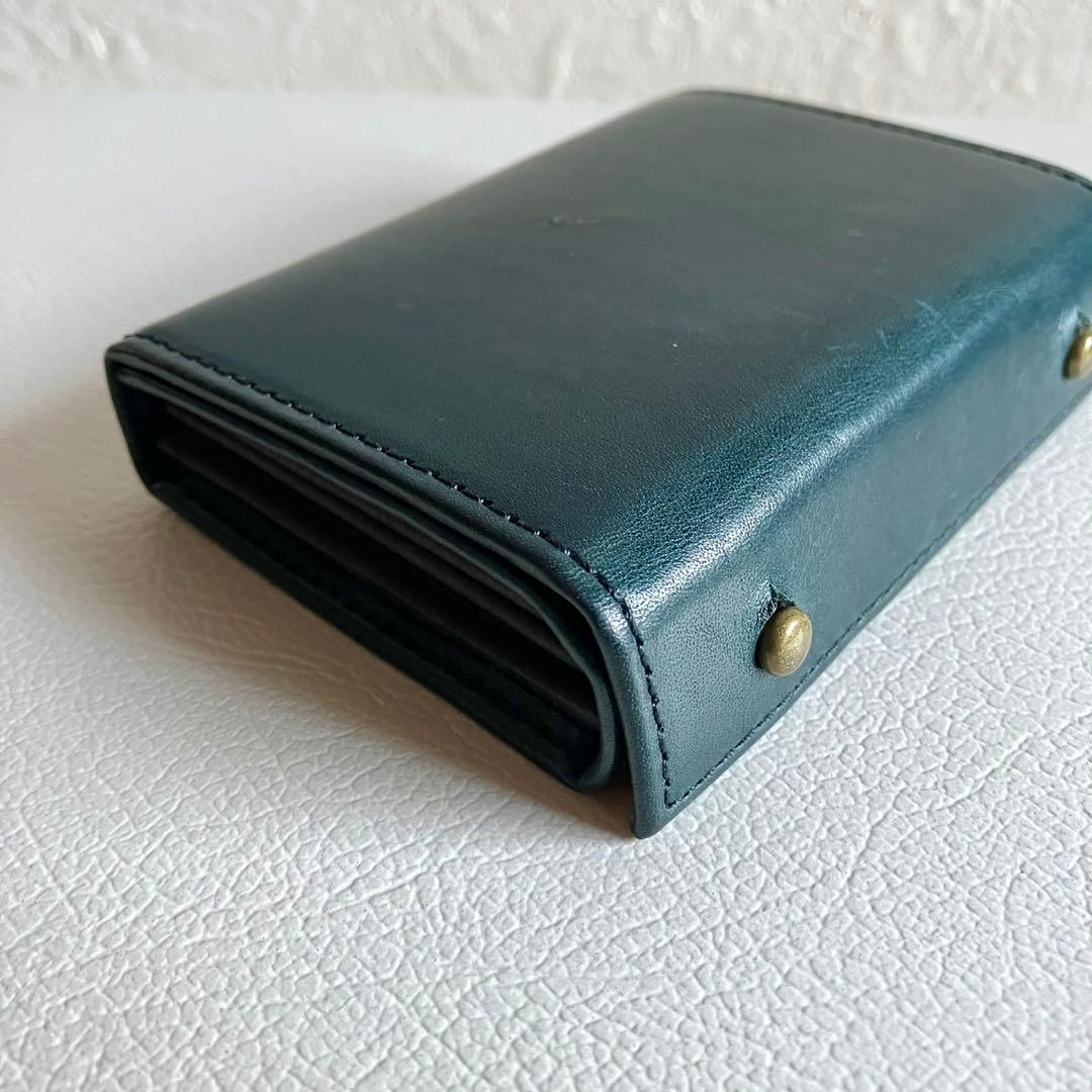 美品 エムピウ m＋ ミッレフォッリエ ブスケット オセアノ 折り財布 メンズ