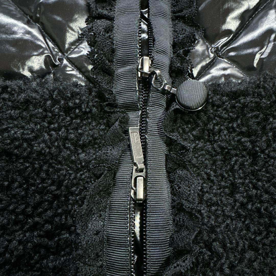 極美品 スーパービューティ ダウンコート ロングジレ 異素材ドッキング ボア