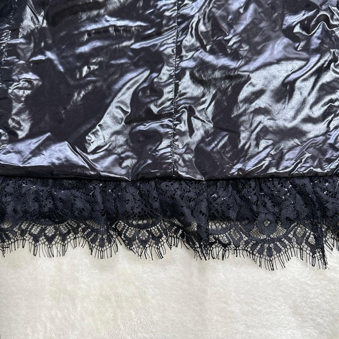 極美品 スーパービューティ ダウンコート ロングジレ 異素材ドッキング ボア