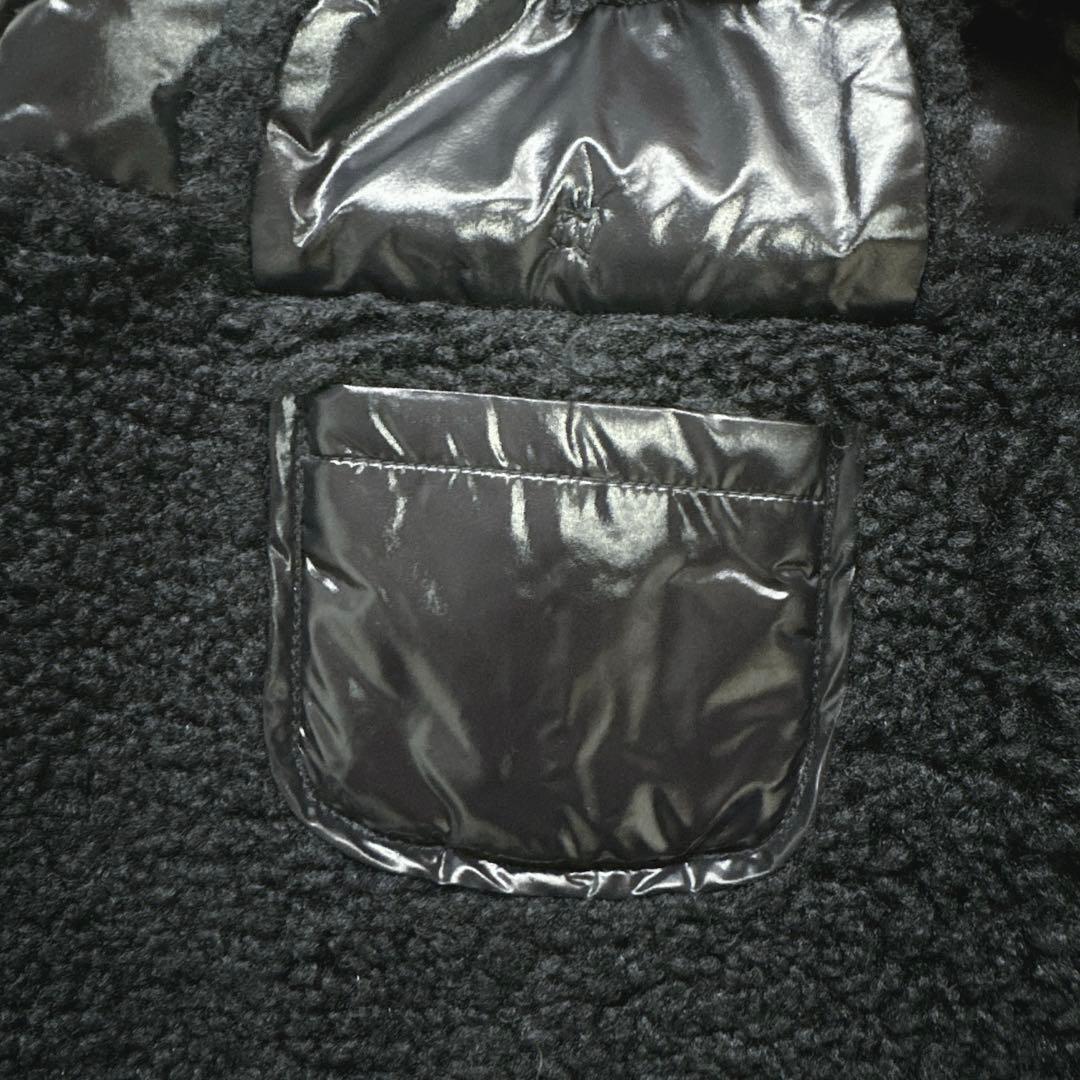 極美品 スーパービューティ ダウンコート ロングジレ 異素材ドッキング ボア