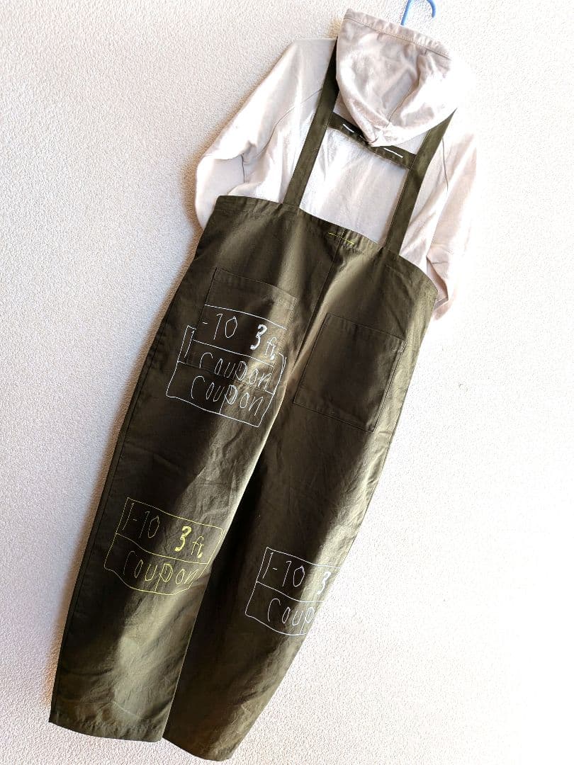 〘新品 〙tsubokura yumi 大人おしゃれロゴ入りサロペット 　日本製