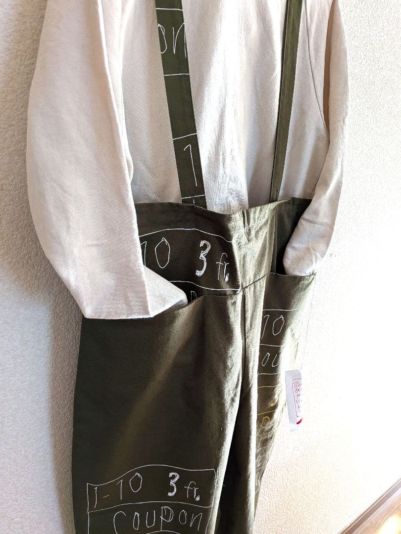 〘新品 〙tsubokura yumi 大人おしゃれロゴ入りサロペット 　日本製