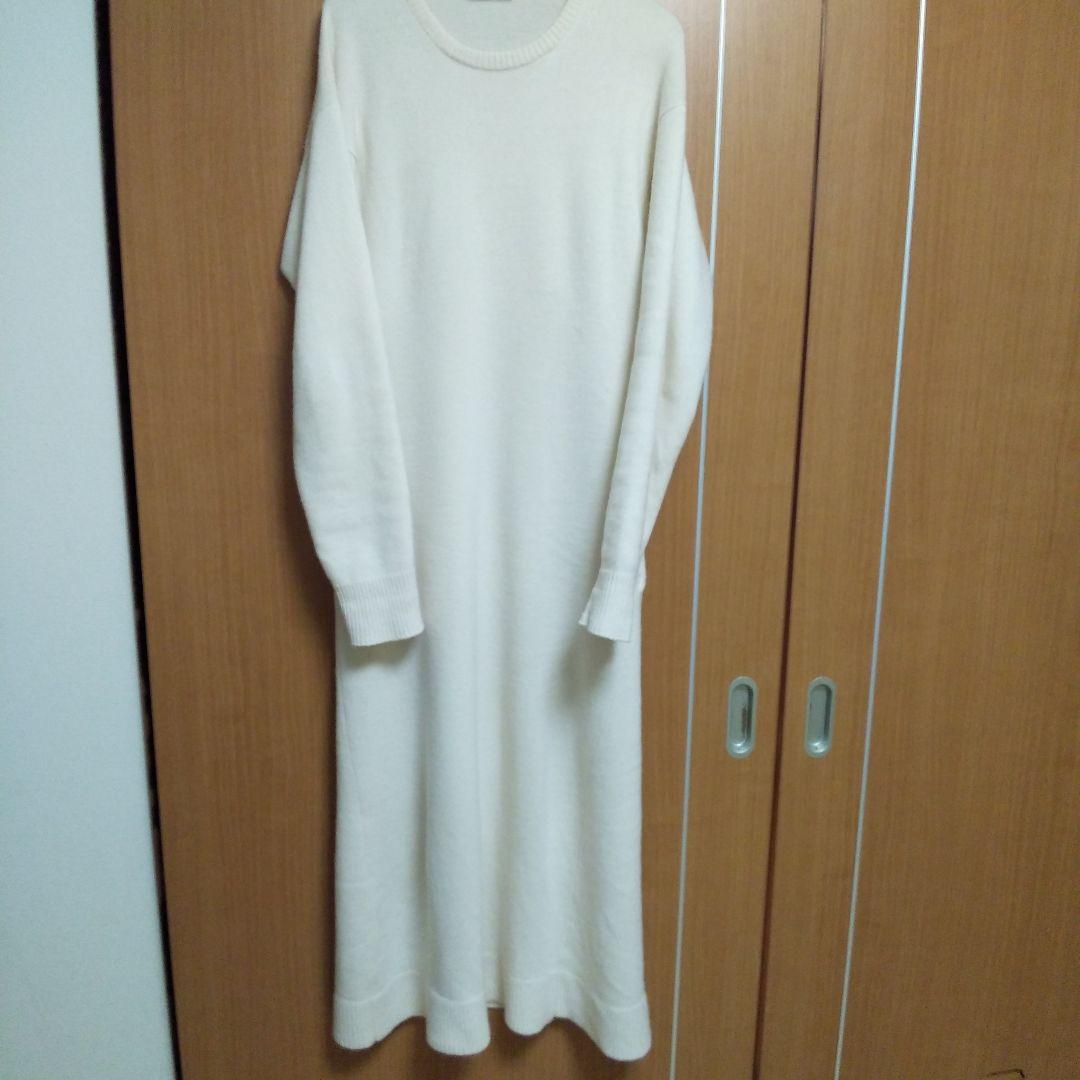 s*n様 美品⭐BLAMINK アイボリー ニットロングワンピース　カシミア