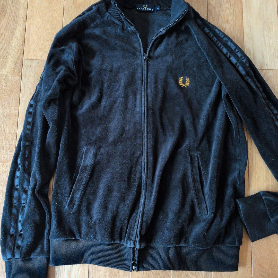 FRED PERRY ジャージ L 黒　ベロア　ヴィンテージ