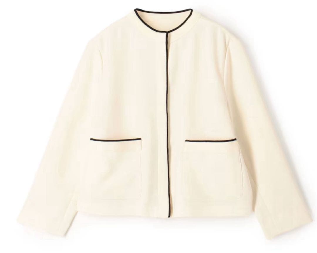 ballsey ニットコンビダブルクロス クルーネックジャケット