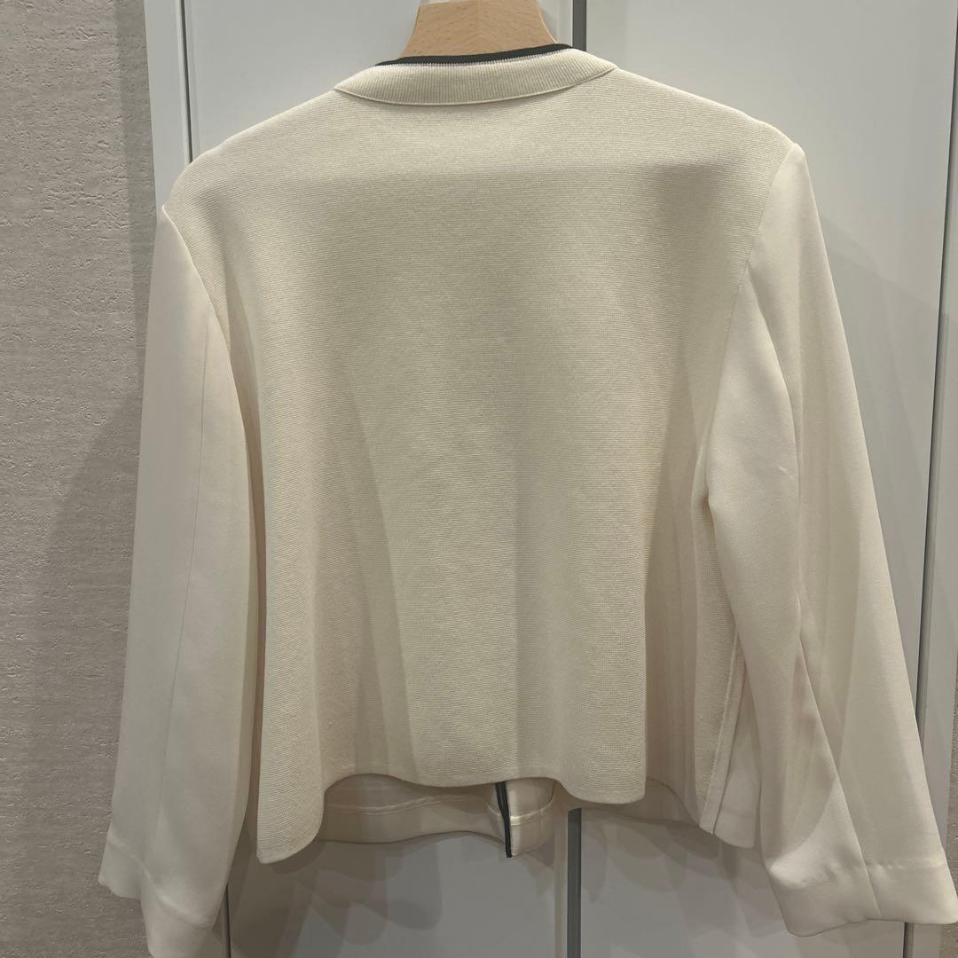 ballsey ニットコンビダブルクロス クルーネックジャケット