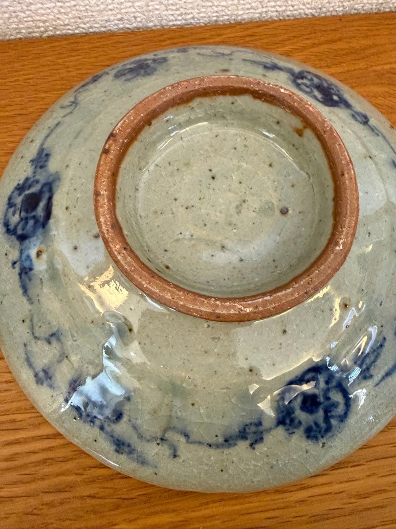 イムサエム 染付 輪花皿 18cm 作家物