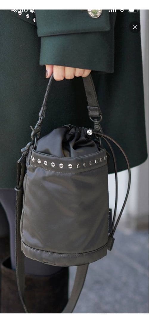 IENA マッキントッシュANNAN BUCKET STUDS BAG