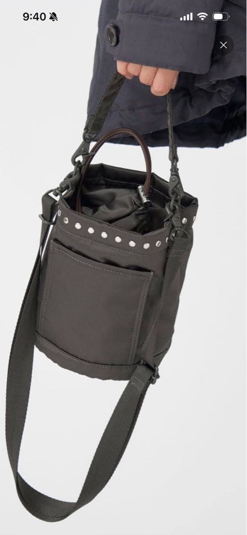 IENA マッキントッシュANNAN BUCKET STUDS BAG