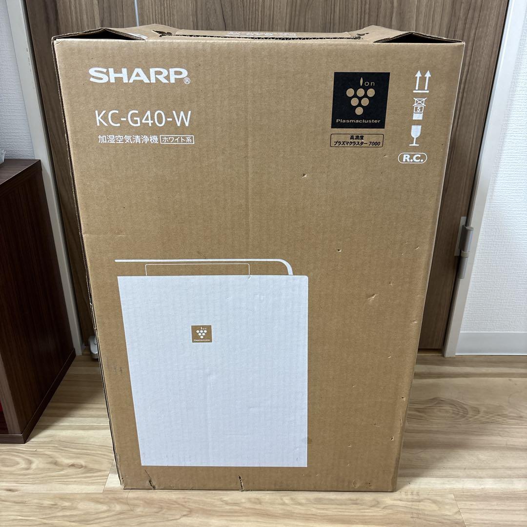 【新品未開封】シャープ 加湿空気清浄機 18畳 SHARP KC-G40-W