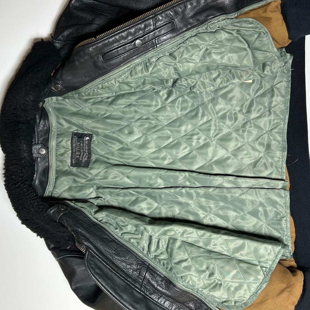 ウィルカーインダストリーズ　80s フライトジャケット　レザー B-37