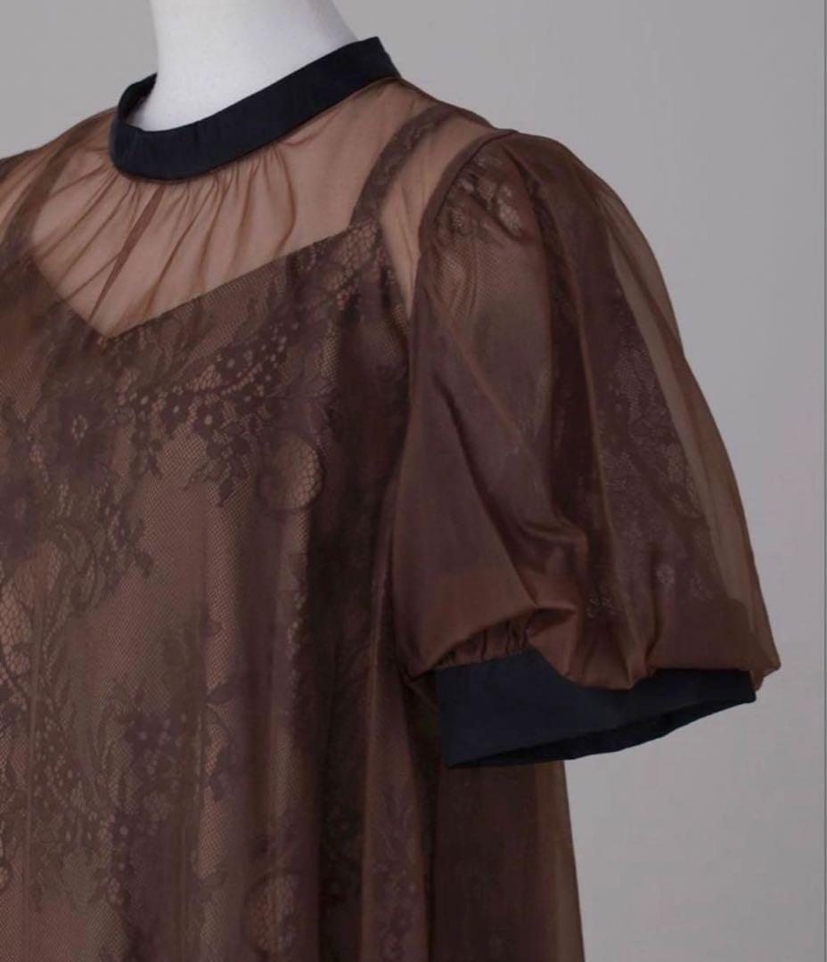 ク★新品★ドリードール　Aラインシアードレス　ブラウン　M