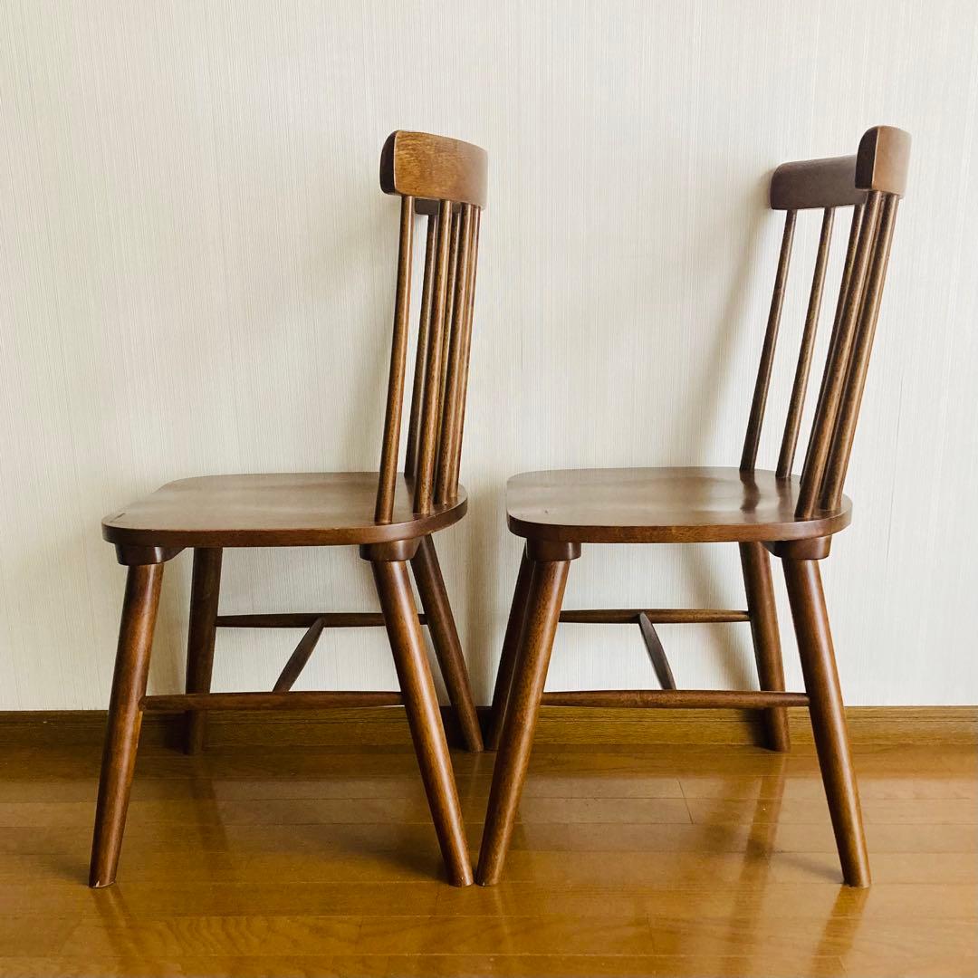 レア！一点物！ウィンザーチェア 2脚セット ダイニングチェア コムバックチェア
