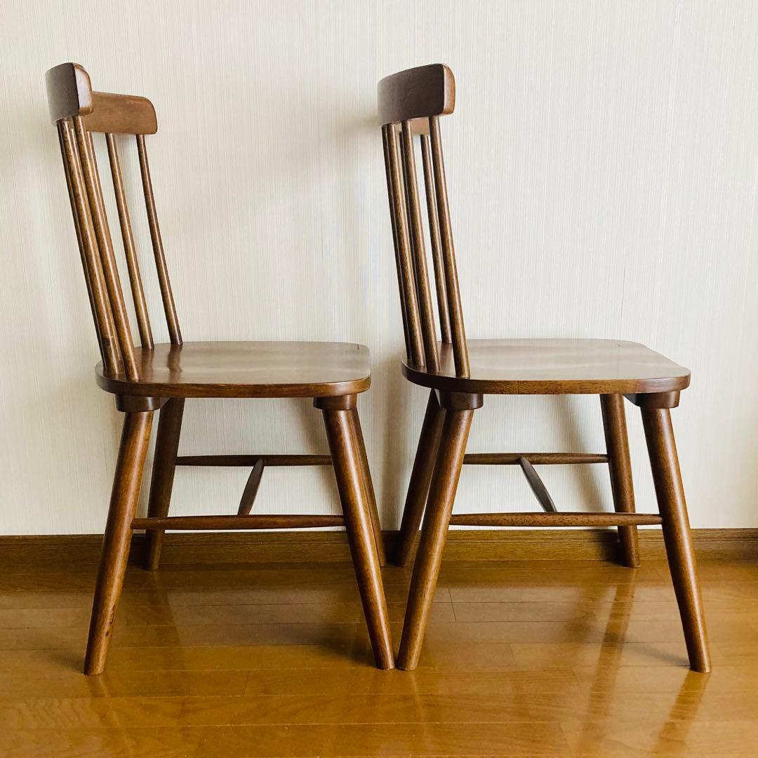 レア！一点物！ウィンザーチェア 2脚セット ダイニングチェア コムバックチェア