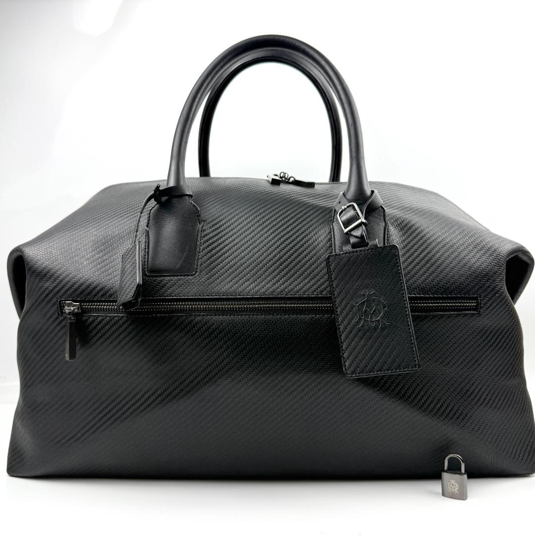 専用中　dunhill シャーシ ボストンバック カーボン ブラック 大容量