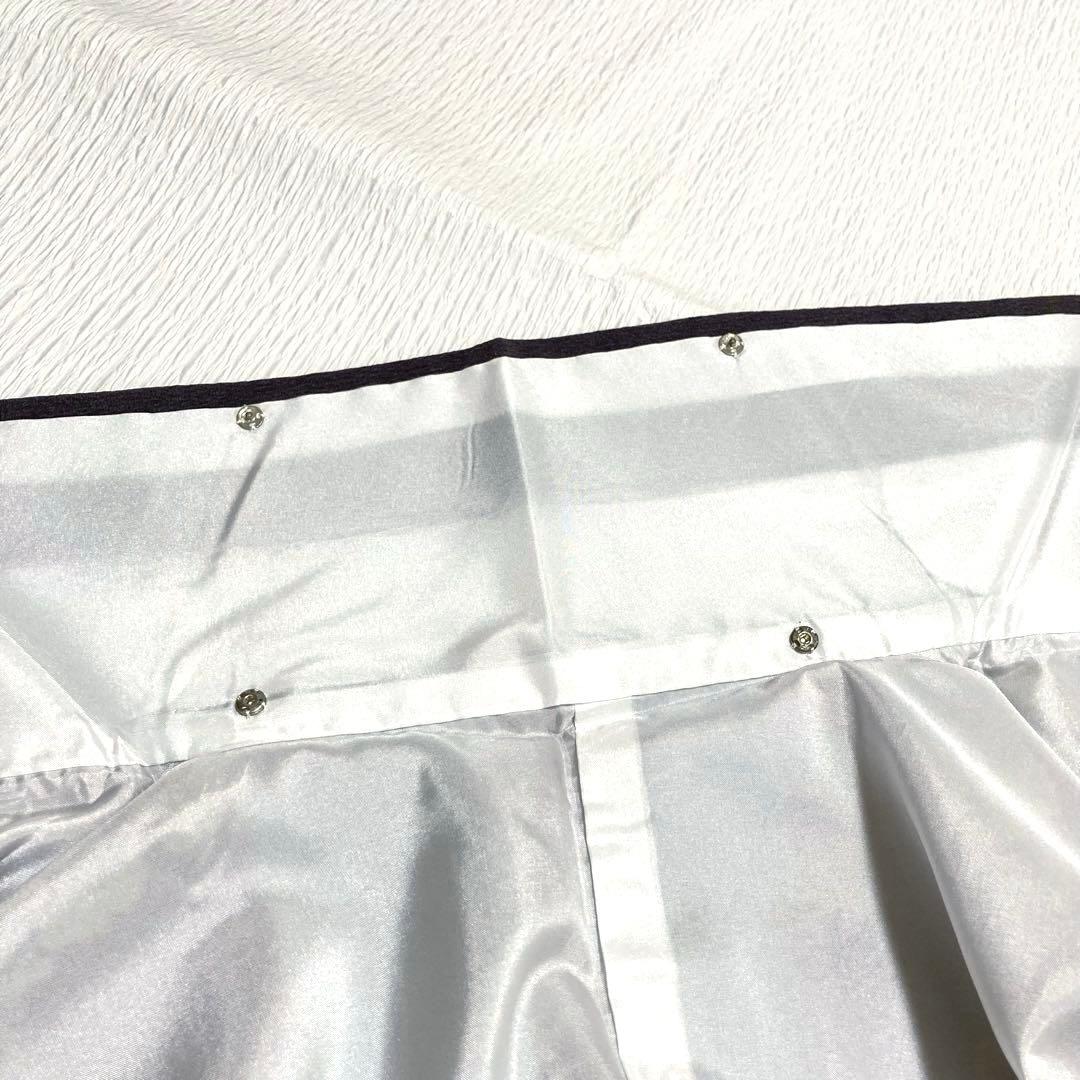 【美品✨】撫松庵　洗える着物　小紋　牡丹　縦縞　灰紫　灰青紫　アンティーク調I3