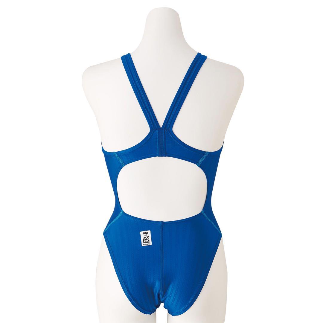 ミズノ ハイカット 競泳水着 (ブルー M)